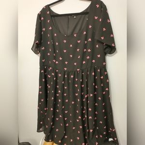 Torrid Dress Fox Print Red/Black Size 22